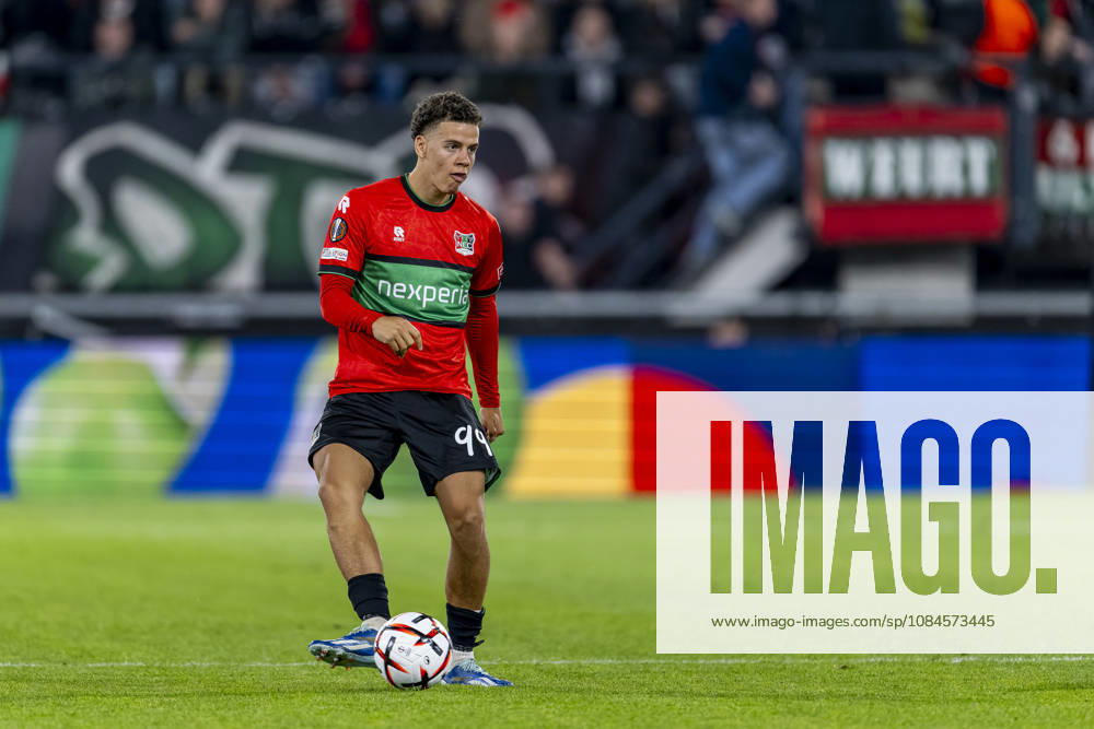 NIJMEGEN - NEC Nijmegen forward Clement Bischoff during the UEFA Europa League match between N.E.C. and Levski Sofia at Stadion De Goffert on 15 oktober 2026 in Nijmegen, Nederland. (Photo by DeFodi Images) -