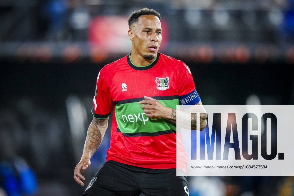 , Stadium De Goffert , season 2026 2027 , UEFA Europa League football , match between NEC Nijmegen and Levski Sofia , picture shows NEC Nijmegen player Tjaronn Chery NEC - Levski Sofia x208456706x