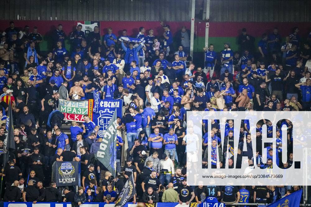 , Stadium De Goffert , season 2026 2027 , UEFA Europa League football , match between NEC Nijmegen and Levski Sofia , picture shows fans from Levski Sofia NEC - Levski Sofia x208456710x