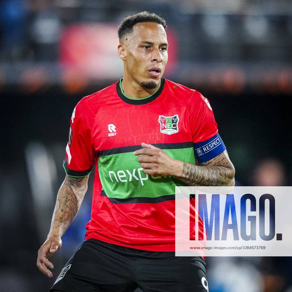 , Stadium De Goffert , season 2026 2027 , UEFA Europa League football , match between NEC Nijmegen and Levski Sofia , picture shows NEC Nijmegen player Tjaronn Chery NEC - Levski Sofia x208456719x