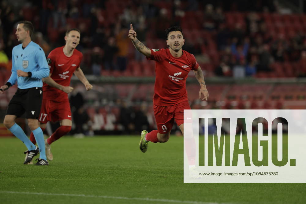 Soccer, Conference League 2026 Brann vs. Lincoln Red Imps, Bergen, October 15, 2026: Brann’s Niklas Castro celebrates scoring the 1-1 goal during the Conference League soccer match between SK Brann and Lincoln Red Imps at Brann Stadium. Photo by Paul S. Amundsen, NTB, Bergen, Norway. RESTRICTED USE FOR BETTING COMPANIES