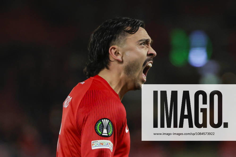 Soccer, Conference League 2026: Lincoln Red Imps vs. Brann, Bergen, October 15, 2026. Brann’s Niklas Castro celebrates the 1-1 goal during the Conference League soccer match between SK Brann and Lincoln Red Imps at Brann Stadium. Photo by Paul S. Amundsen, NTB, Bergen, Norway. . RESTRICTED USE FOR BETTING COMPANIES