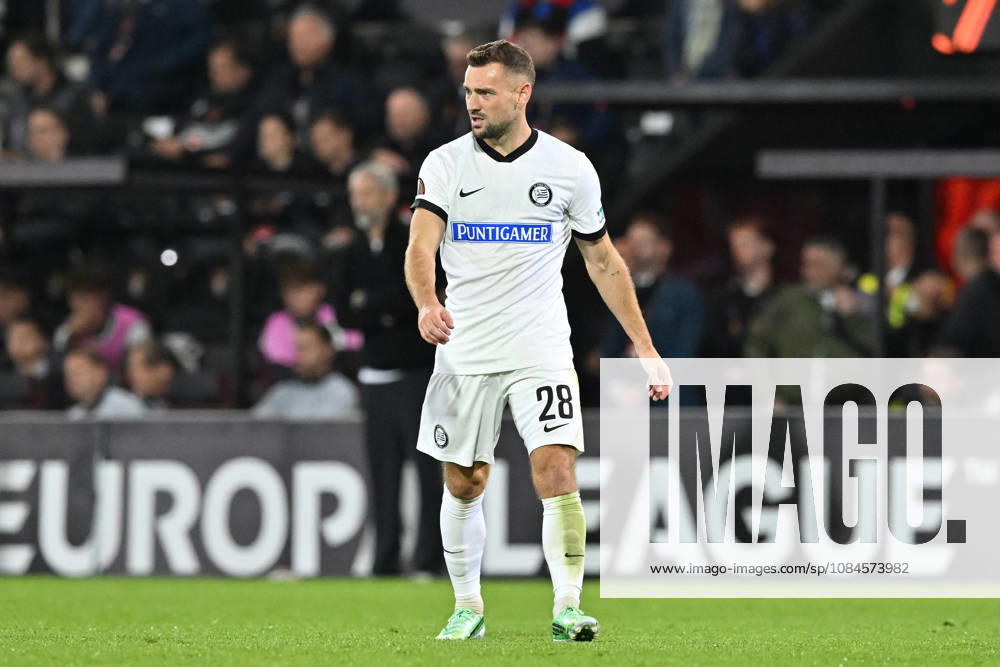 Bournemouth v Sturm Graz, Europa League Jurgen Heil (28) of Sturm Graz during the Europa League match between Bournemouth and Sturm Graz at the Vitality Stadium, Bournemouth, UK on 15 October 2026. Bournemouth Vitality Stadium Dorset UK Editorial use only ,