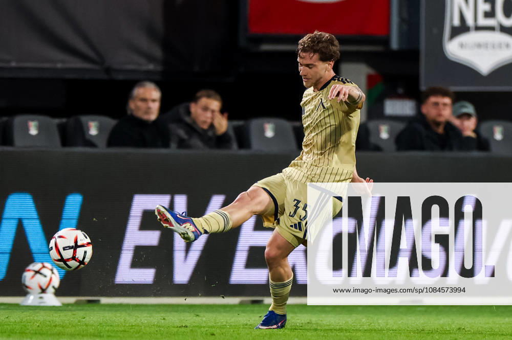 Serginho of Levski Sofia passes the ball during the UEFA Europa League 2026 27 League Phase MD2 match between N.E.C. Nijmegen and PFC Levski Sofia at Goffertstadion on October 15, 2026 in Nijmegen, Netherlands.