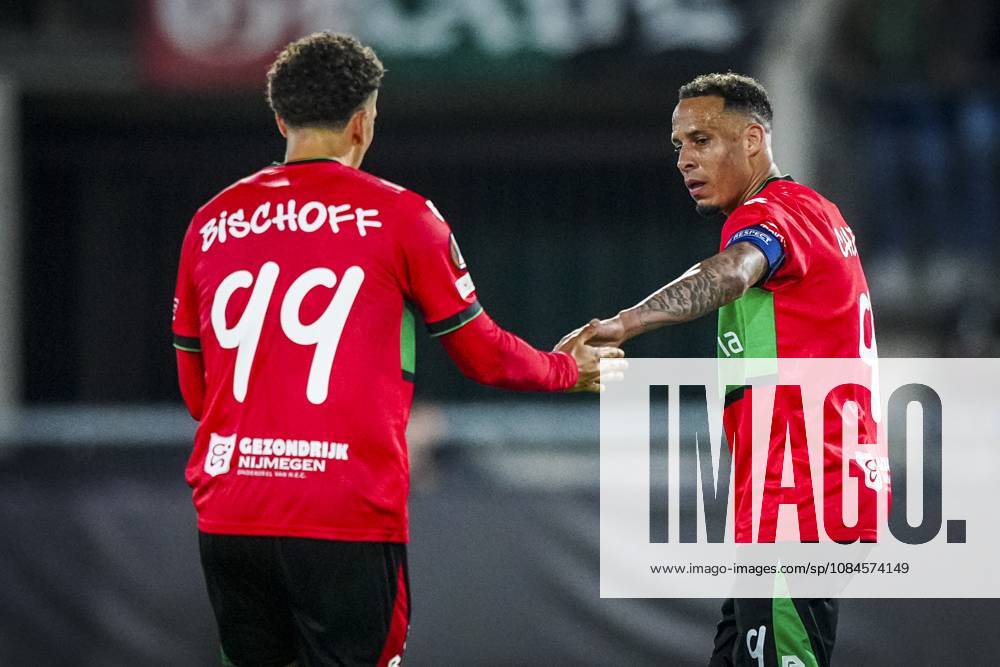 , Stadium De Goffert , season 2026 2027 , UEFA Europa League football , match between NEC Nijmegen and Levski Sofia , picture shows NEC Nijmegen player Tjaronn Chery scores the 1-1 NEC - Levski Sofia x208456810x