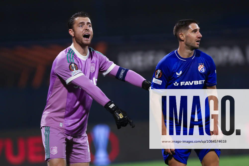 Zagreb, Croatia, 15th October 2026. UEFA Europa League. League phase, Matchday 2, Dinamo Zagreb vs Anderlecht at Maksimir Stadium, Zagreb. Colin COOSEMANS (26) pointing finger. UEFA Europa League, Dinamo Zagreb vs Anderlecht.