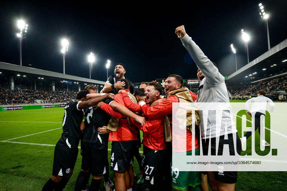 Lugano celebrate the victory during the UEFA Conference League 2026 27 League Phase MD1 match between FC Lugano and FK Crvena Zvezda at Lugano Arena on October 15, 2026 in Lugano, Switzerland. Lugano Lugano Arena Ticino Switzerland