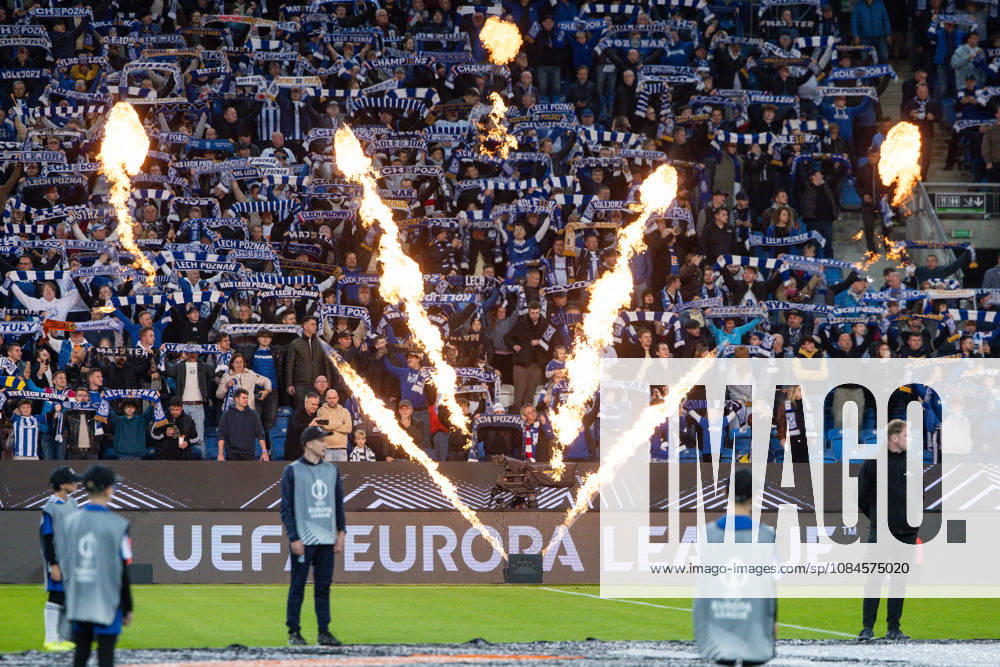 Europa League: Lech Poznan vs Bayer 04 Leverkusen Lech fans during Europa League: Lech Poznan vs Bayer 04 Leverkusen match in Poznan, Poland, on October 15, 2026 Poznan Poland