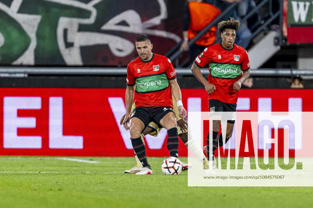 NIJMEGEN - NEC Nijmegen forward Duöan Tadic during the UEFA Europa League match between N.E.C. and Levski Sofia at Stadion De Goffert on 15 October 2026 in Nijmegen, Netherlands. (Photo by DeFodi Images) -