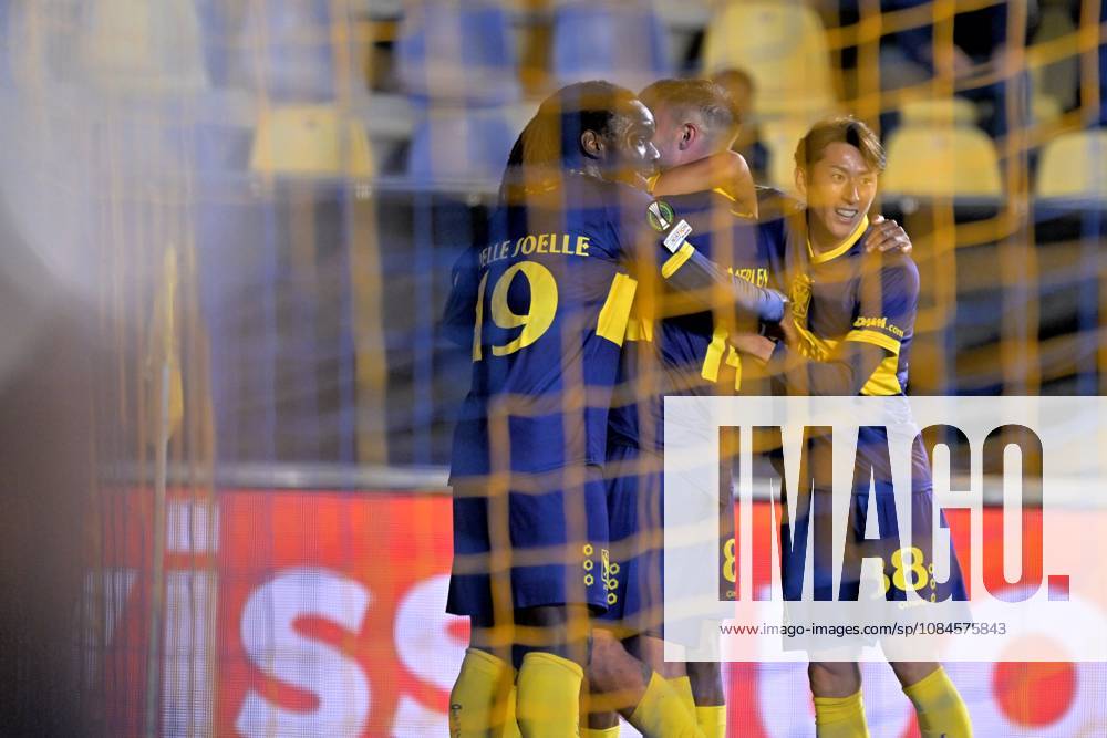Sint-Truidense VV v Iberia Tbilisi - UEFA Conference League SINT-TRUIDEN, BELGIUM - OCTOBER 15 : Sebaoui Ilias forward of Sint-Truidense VV celebrates scoring a goal during the UEFA Conference League 2026 27 first qualifying round between Sint-Truidense VV and Iberia Tbilisi on October 15, 2026 in Sint-Truiden, Belgium, 15 10 2026 Sint-Truiden Belgium