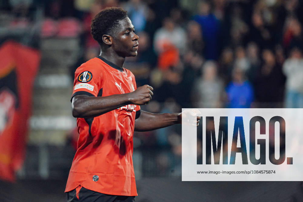 Joie des joueurs du Stade Rennais aprés le but de Mahamadou Nagida (Stade Rennais)