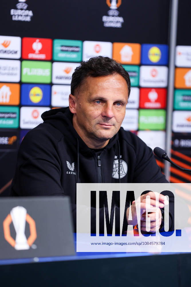 GNK Dinamo v RSC Anderlecht - UEFA Europa League 2026 27 League Phase MD2 Dinamo Zagreb Head Coach Mario Kovacevic speaks during a press conference, PK, Pressekonferenz after the UEFA Europa League 2026 27 League Phase MD2 match between GNK Dinamo and RSC Anderlecht at Stadion Maksimir on October 15, 2026 in Zagreb, Croatia. MatijaxHabljak PIXSELL