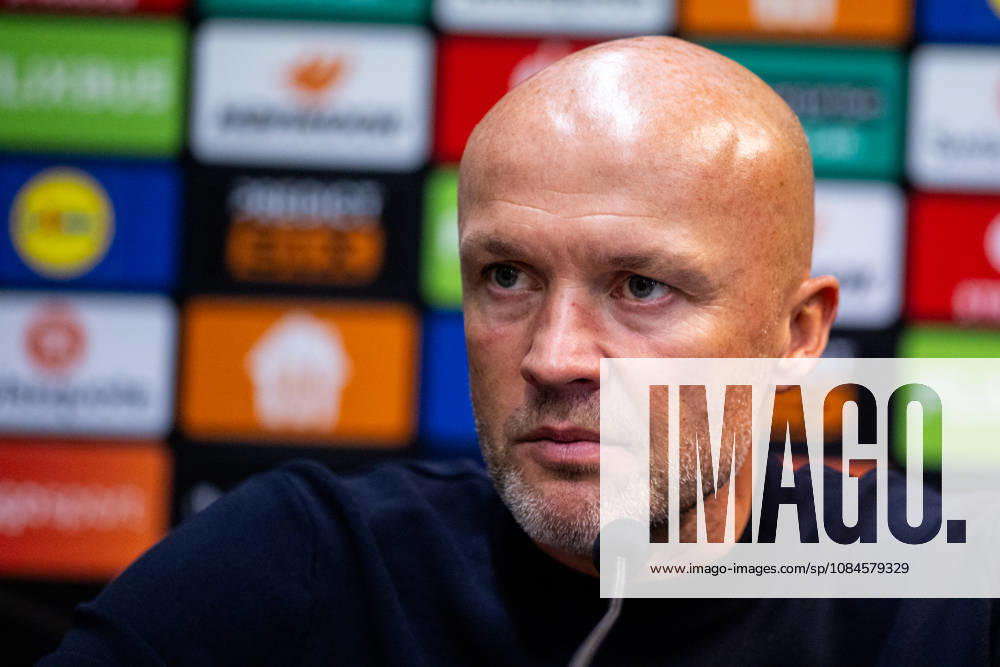 NEC Nijmegen head coach Dick Schreuder attends a press conference, PK, Pressekonferenz after the UEFA Europa League 2026 27 League Phase MD2 match between N.E.C. Nijmegen and PFC Levski Sofia at Goffertstadion on October 15, 2026 in Nijmegen, Netherlands.
