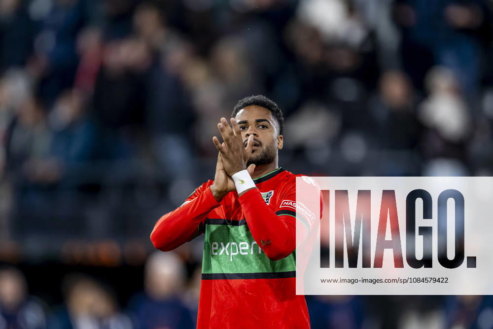 NIJMEGEN - NEC Nijmegen defender Almugera Kabar during the UEFA Europa League match between N.E.C. and Levski Sofia at Stadion De Goffert on 15 October 2026 in Nijmegen, Nederland. (Photo by DeFodi Images) -