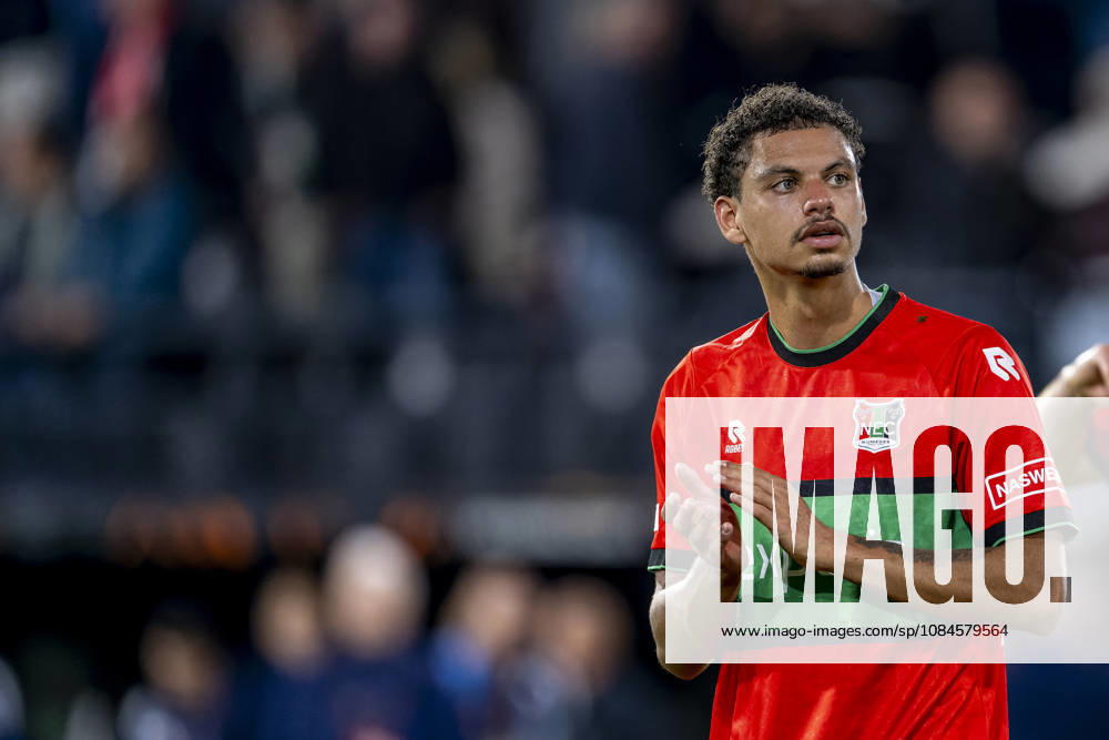 NIJMEGEN - NEC Nijmegen defender Deveron Fonville during the UEFA Europa League match between N.E.C. and Levski Sofia at Stadion De Goffert on 15 October 2026 in Nijmegen, Nederland. (Photo by DeFodi Images) -
