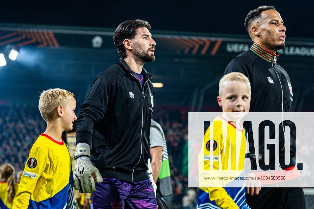 NIJMEGEN - Goalkeeper Gonzalo Crettaz of NEC Nijmegen ahead of the UEFA Europa League match between NEC Nijmegen and Levski Sofia at the Goffertstadion on October 15, 2026 in Nijmegen, the Netherlands. KEVIN SENDERS ANP UEFA Europa League 2026 27 ANPxSportx xMarcelxterxBalsxIVx 572571695 originalFilename: 572571695