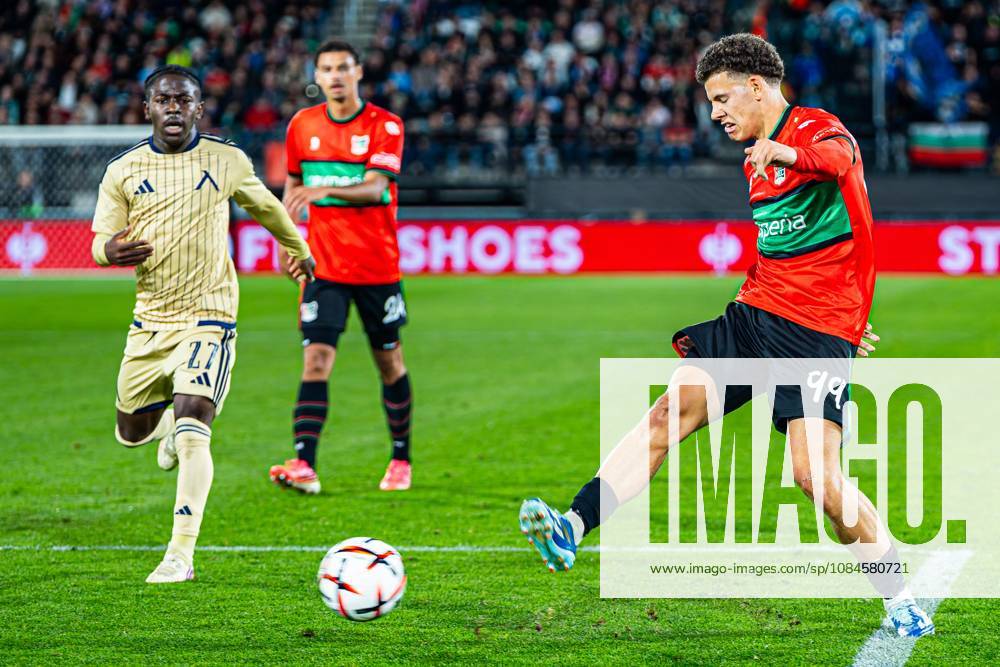 NIJMEGEN - Clement Bischoff of NEC Nijmegen during the UEFA Europa League match between NEC Nijmegen and Levski Sofia at the Goffertstadion on October 15, 2026 in Nijmegen, the Netherlands. KEVIN SENDERS ANP UEFA Europa League 2026 27 ANPxSportx xMarcelxterxBalsxIVx 572571787 originalFilename: 572571787