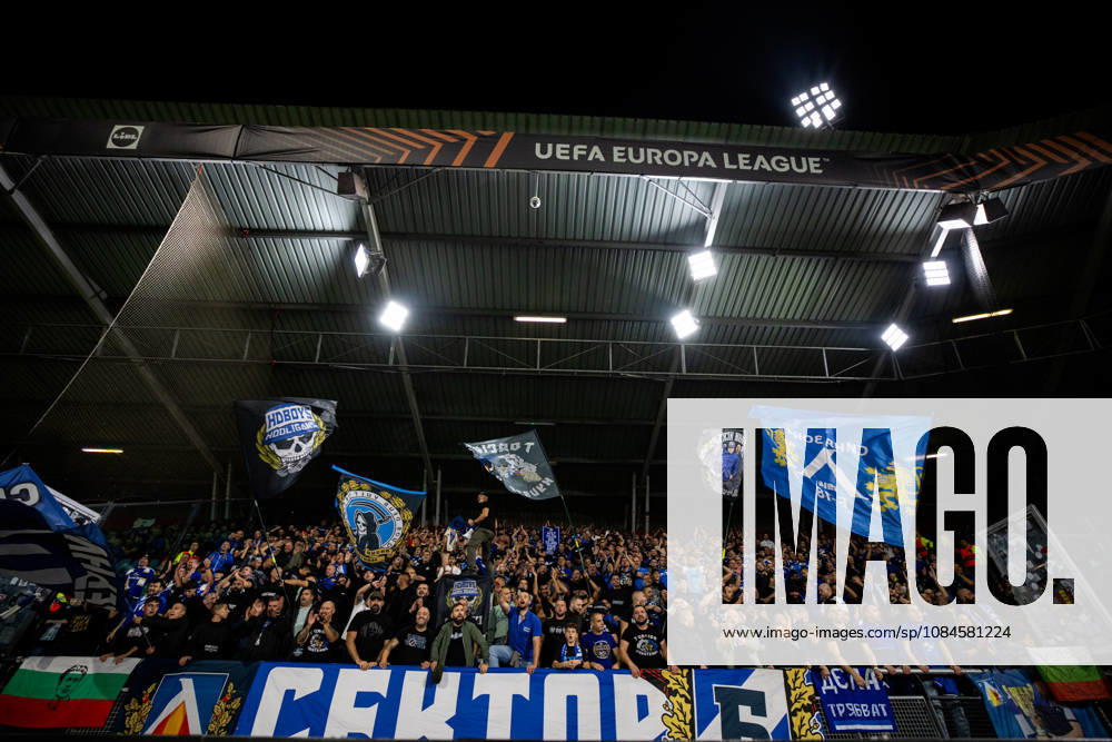 supporters of Levski Sofia show their support after the UEFA Europa League 2026 27 League Phase MD2 match between N.E.C. Nijmegen and PFC Levski Sofia at Goffertstadion on October 15, 2026 in Nijmegen, Netherlands.