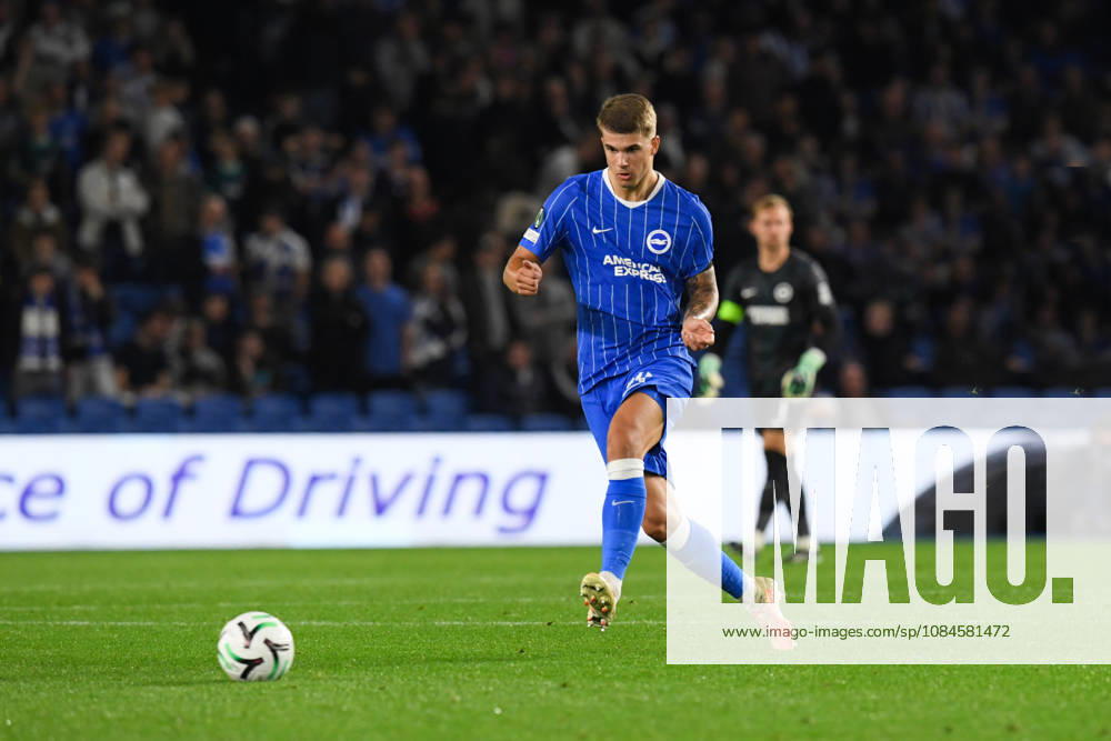 Brighton and Hove Albion v Kauno Zalgiris, UEFA Conference League Luka Vuskovic Defender of Brighton and Hove Albion in action during the UEFA Conference League match between Brighton and Hove Albion and Kauno Zalgiris at the American Express Stadium, Brighton and Hove, UK on 15 October 2026. Brighton and Hove American Express Stadium East Sussex UK Editorial use only ,