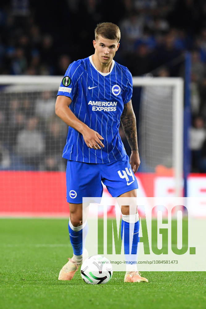 Brighton and Hove Albion v Kauno Zalgiris, UEFA Conference League Luka Vuskovic Defender of Brighton and Hove Albion in action during the UEFA Conference League match between Brighton and Hove Albion and Kauno Zalgiris at the American Express Stadium, Brighton and Hove, UK on 15 October 2026. Brighton and Hove American Express Stadium East Sussex UK Editorial use only ,