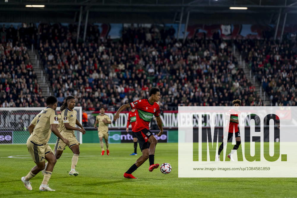 NIJMEGEN - NEC Nijmegen forward Kevin Kers during the UEFA Europa League match between N.E.C. and Levski Sofia at Stadion De Goffert on 15 October 2026 in Nijmegen, Nederland. (Photo by DeFodi Images) -
