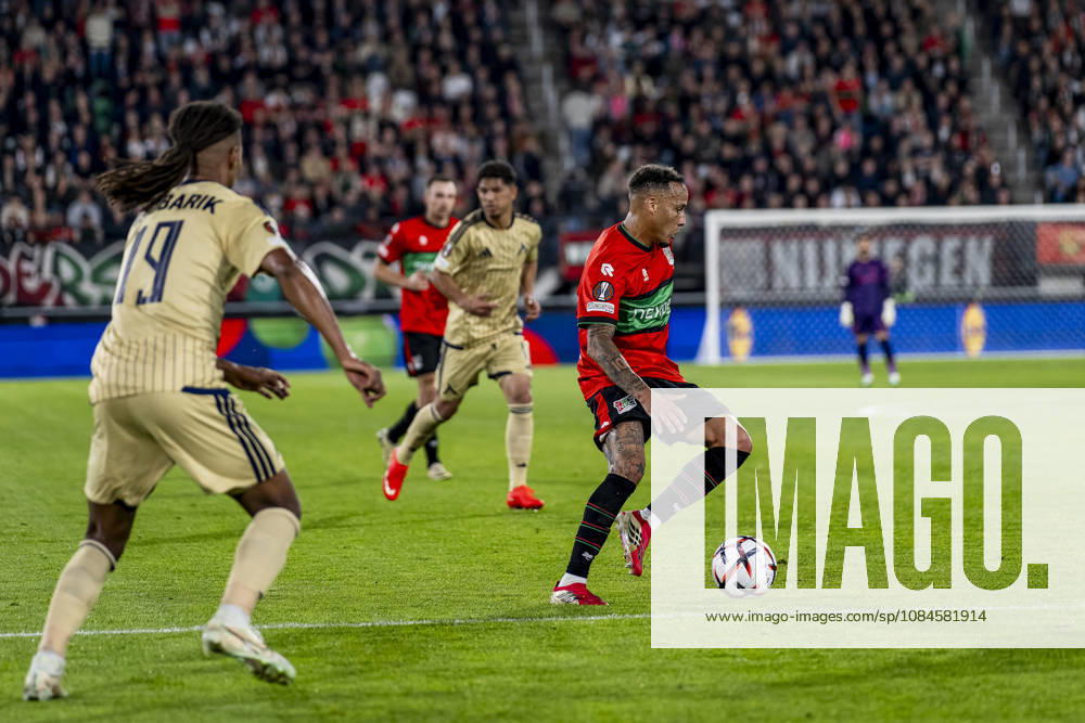 NIJMEGEN - NEC Nijmegen forward Tjaronn Chery during the UEFA Europa League match between N.E.C. and Levski Sofia at Stadion De Goffert on 15 October 2026 in Nijmegen, Netherlands. (Photo by DeFodi Images) -