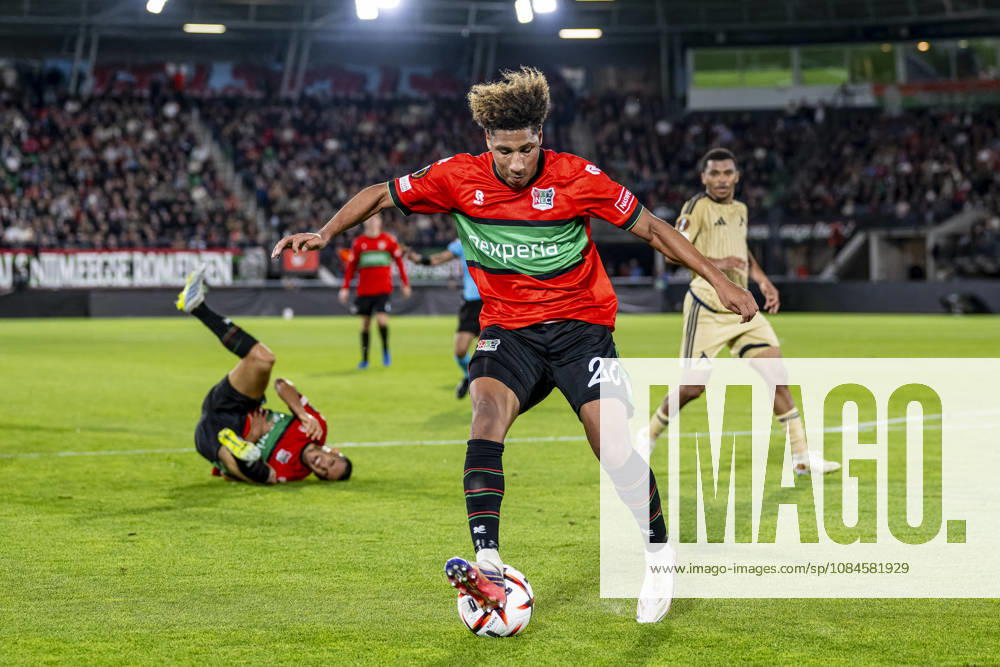 NIJMEGEN - NEC Nijmegen midfielder Noe Lebreton during the UEFA Europa League match between N.E.C. and Levski Sofia at Stadion De Goffert on 15 October 2026 in Nijmegen, Netherlands. (Photo by DeFodi Images) -