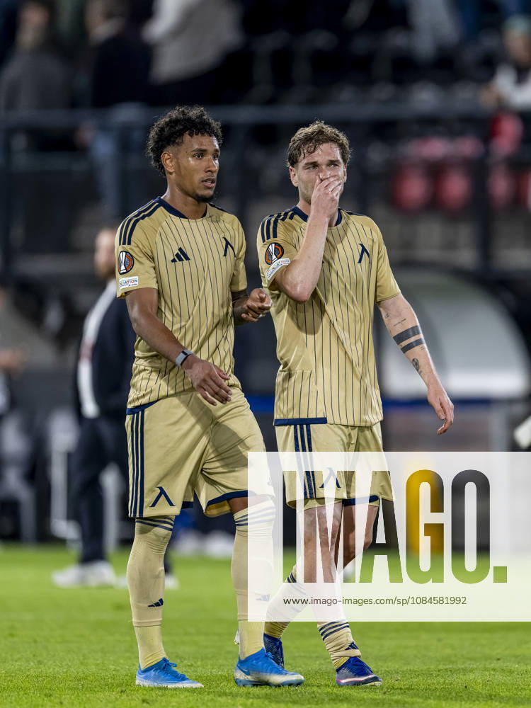 NIJMEGEN - (l-r) Levski Sofia forward Reinaldo and Levski Sofia midfielder Serginho during the UEFA Europa League match between N.E.C. and Levski Sofia at Stadion De Goffert on 15 October 2026 in Nijmegen, Nederland. (Photo by DeFodi Images) -