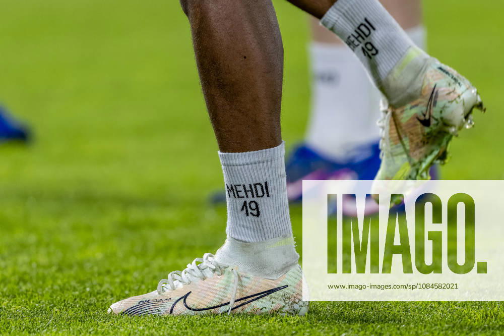 NIJMEGEN - close-up of the socks of Levski Sofia midfielder Mehdi Moubarik during the UEFA Europa League match between N.E.C. and Levski Sofia at Stadion De Goffert on 15 October 2026 in Nijmegen, Nederland. (Photo by DeFodi Images) -