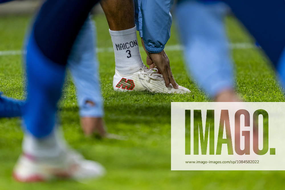 NIJMEGEN - close-up of the socks of Levski Sofia defender Maicon during the UEFA Europa League match between N.E.C. and Levski Sofia at Stadion De Goffert on 15 October 2026 in Nijmegen, Nederland. (Photo by DeFodi Images) -
