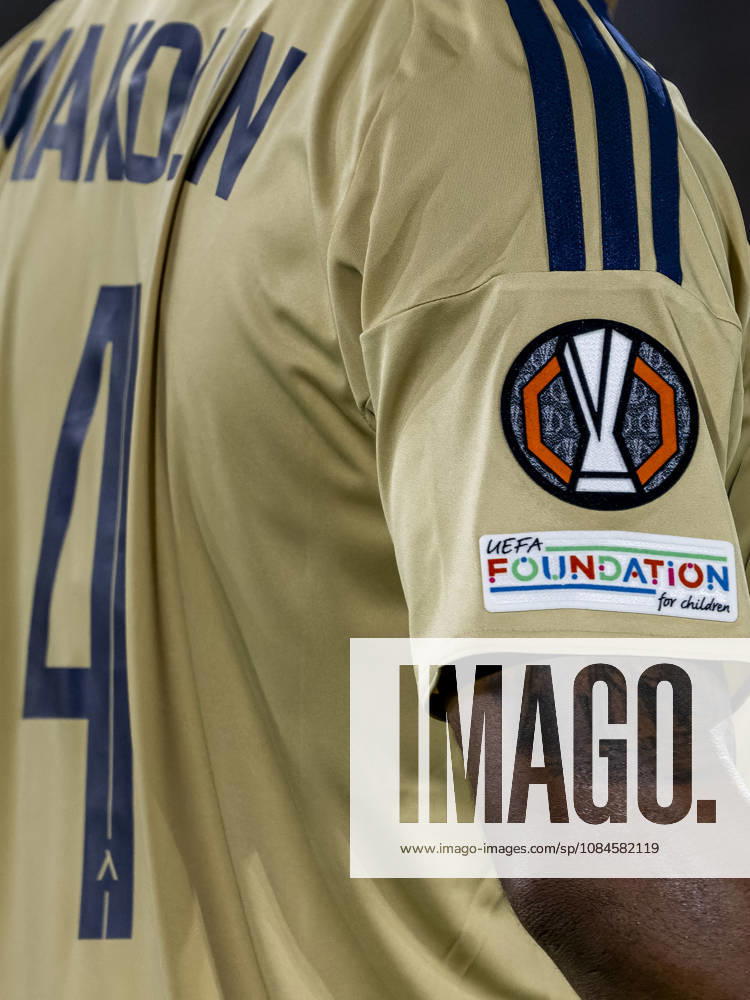 NIJMEGEN - Europa League patch on the sleeve of the Levski Sofia shirt during the UEFA Europa League match between N.E.C. and Levski Sofia at Stadion De Goffert on 15 October 2026 in Nijmegen, Netherlands. (Photo by DeFodi Images) -