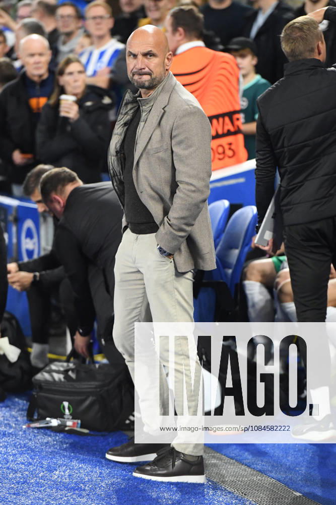Brighton and Hove Albion v Kauno Zalgiris, UEFA Conference League Zeljko Sopic Head Coach of Kauno Zalgiris during the UEFA Conference League match between Brighton and Hove Albion and Kauno Zalgiris at the American Express Stadium, Brighton and Hove, UK on 15 October 2026. Brighton and Hove American Express Stadium East Sussex UK Editorial use only ,