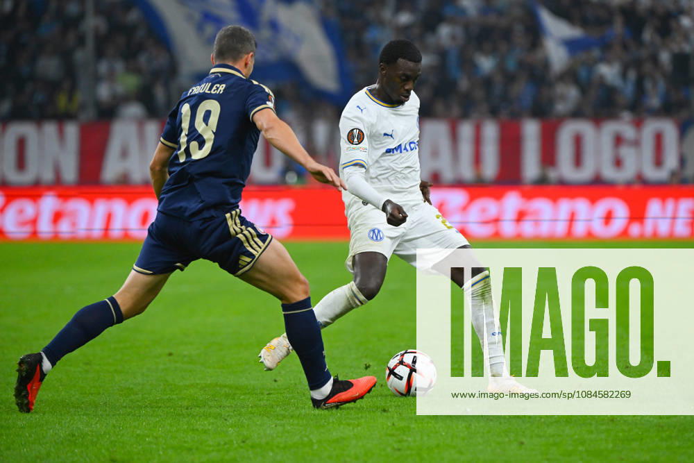 Timothy Weah (OM) - UEFA Europa League match between Olympique de Marseille and Olympiakos on October 15, 2026 at the CEPAC Velodrome Stadium in Marseille.