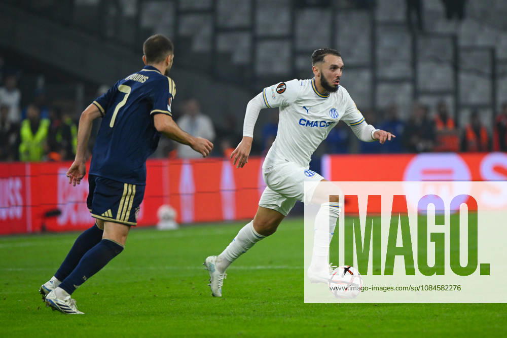 Amine Gouri (OM) - UEFA Europa League match between Olympique de Marseille and Olympiakos on October 15, 2026 at the CEPAC Velodrome Stadium in Marseille.