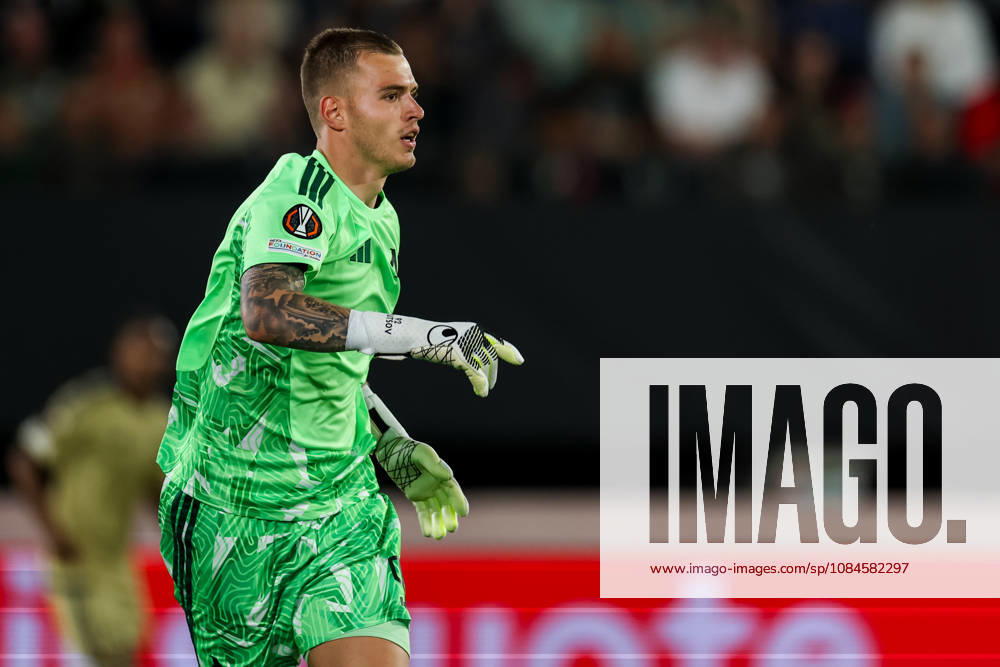 Levski Sofia goalkeeper Svetoslav Vutsov looks on during the UEFA Europa League 2026 27 League Phase MD2 match between N.E.C. Nijmegen and PFC Levski Sofia at Goffertstadion on October 15, 2026 in Nijmegen, Netherlands.
