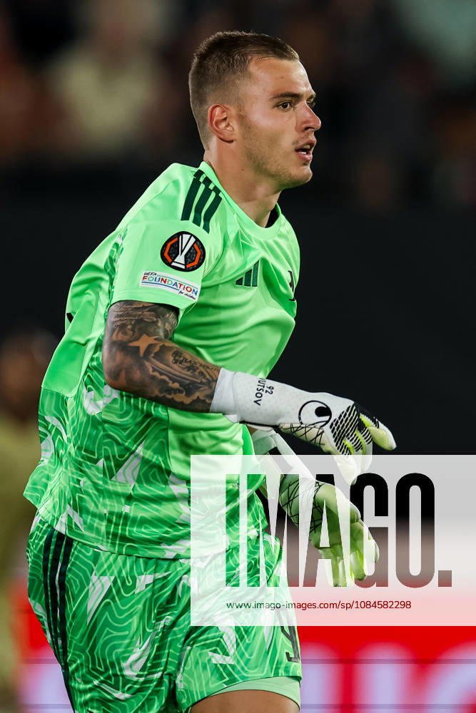 Levski Sofia goalkeeper Svetoslav Vutsov looks on during the UEFA Europa League 2026 27 League Phase MD2 match between N.E.C. Nijmegen and PFC Levski Sofia at Goffertstadion on October 15, 2026 in Nijmegen, Netherlands.