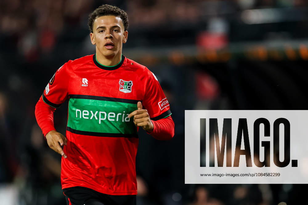 Clement Bischoff of NEC Nijmegen looks on during the UEFA Europa League 2026 27 League Phase MD2 match between N.E.C. Nijmegen and PFC Levski Sofia at Goffertstadion on October 15, 2026 in Nijmegen, Netherlands.