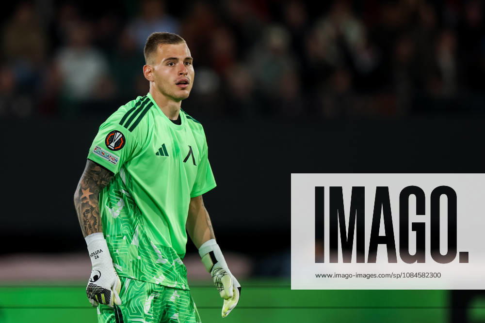 Levski Sofia goalkeeper Svetoslav Vutsov looks on during the UEFA Europa League 2026 27 League Phase MD2 match between N.E.C. Nijmegen and PFC Levski Sofia at Goffertstadion on October 15, 2026 in Nijmegen, Netherlands.