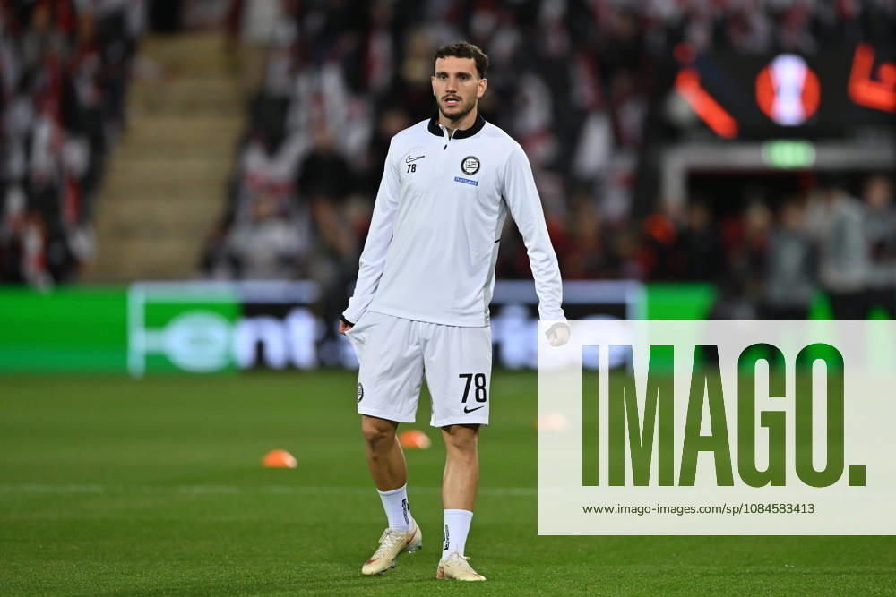 Bournemouth v Sturm Graz, Europa League Valmir Matoshi (78) of Sturm Graz warming up ahead of the Europa League match between Bournemouth and Sturm Graz at the Vitality Stadium, Bournemouth, UK on 15 October 2026. Bournemouth Vitality Stadium Dorset UK Editorial use only ,