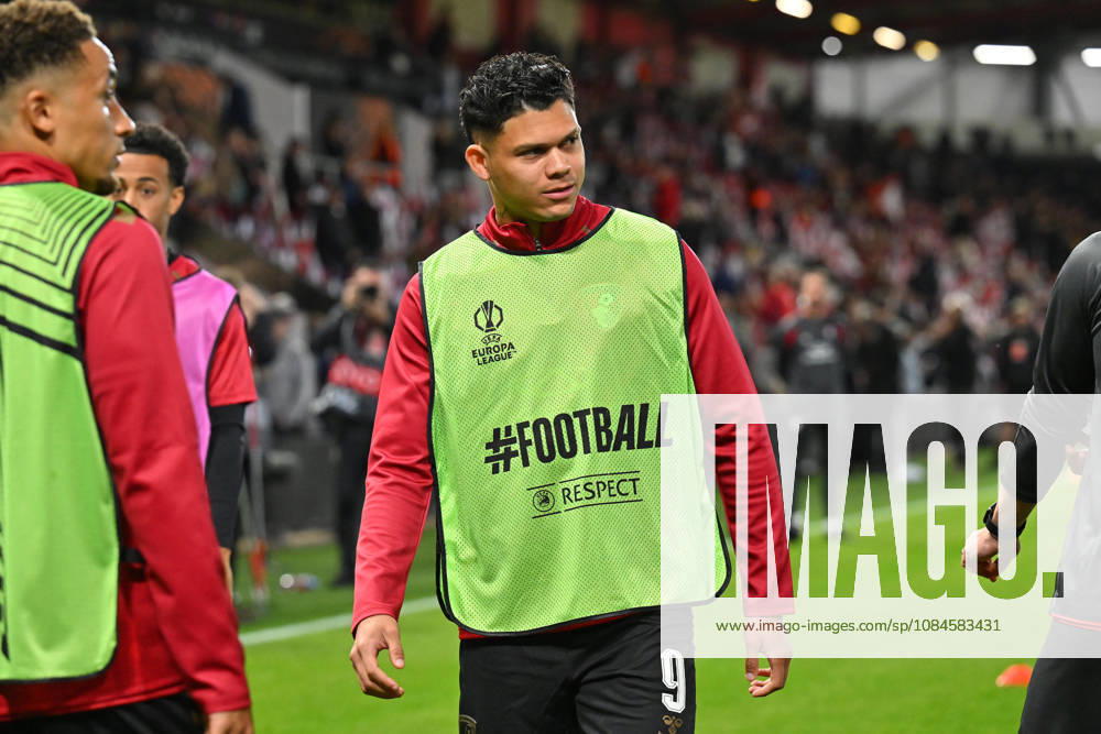 Bournemouth v Sturm Graz, Europa League Evanilson (9) of AFC Bournemouth warming up ahead of the Europa League match between Bournemouth and Sturm Graz at the Vitality Stadium, Bournemouth, UK on 15 October 2026. Bournemouth Vitality Stadium Dorset UK Editorial use only ,