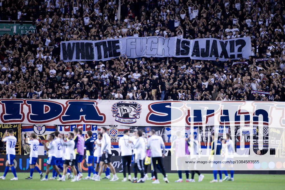 Torcida, Hajduk Split supporters, during the during the UEFA Conference League match between HNK Hajduk Split (CRO) and AFC Ajax Amsterdam (NL) at Poljud Stadium. Split Croatia - ZUMAp210 20261015_zsp_p210_005