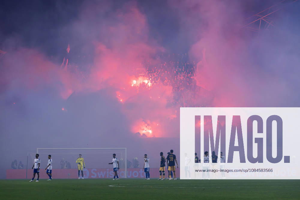 Torcida Split, supporters of HNK Hajduk Split, set off numerous flares during the UEFA Conference League match between HNK Hajduk Split (CRO) and AFC Ajax Amsterdam (NL) at Poljud Stadium. Split Croatia - ZUMAp210 20261015_zsp_p210_007