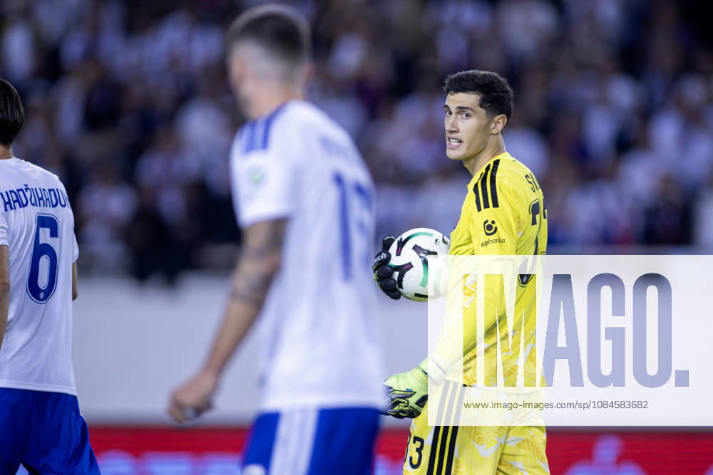 Hajduk goalkeeper Toni Silic 33 during the during the UEFA Conference League match between HNK Hajduk Split (CRO) and AFC Ajax Amsterdam (NL) at Poljud Stadium. Split Croatia - ZUMAp210 20261015_zsp_p210_030
