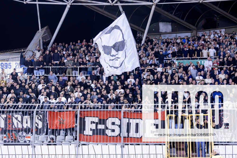 Ajax supporters during the UEFA Conference League match between HNK Hajduk Split (CRO) and AFC Ajax Amsterdam (NL) at Poljud Stadium. UEFA Conference League: HNK Hajduk Split Vs AFC Ajax Amsterdam 2:1 - ZUMAp210 20261015_zsp_p210_057