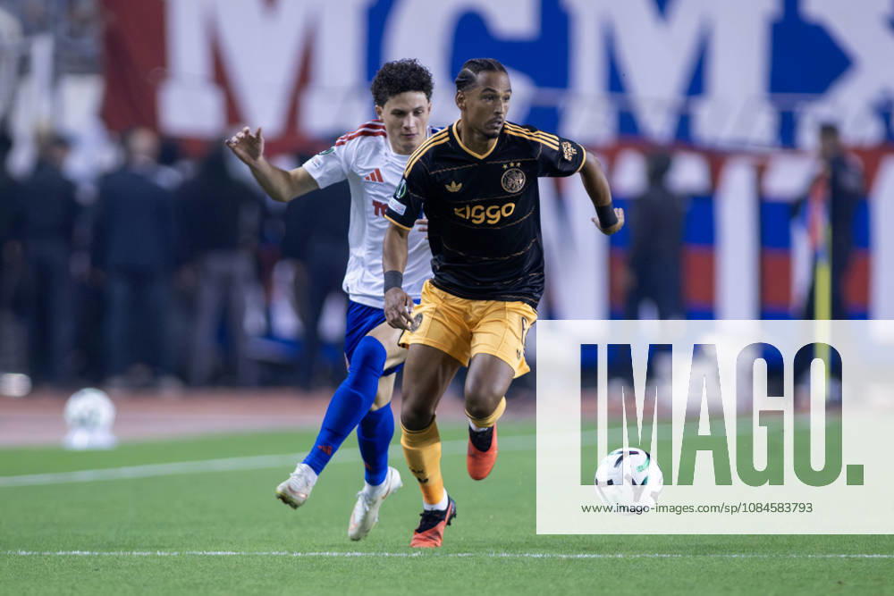 Thilo Kehrer (AFC Ajax) 6 and Martin Soticek (HNK Hajduk Split) 23 in action during he UEFA Conference League match between HNK Hajduk Split (CRO) and AFC Ajax Amsterdam (NL) at Poljud Stadium. Split Croatia - ZUMAp210 20261015_zsp_p210_044