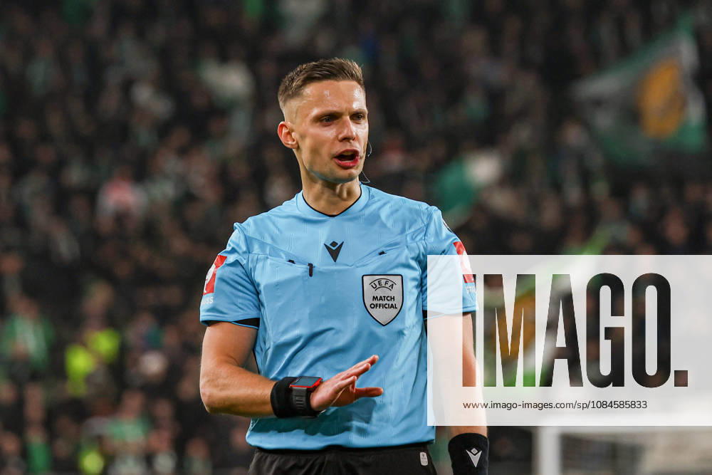 Ferencvaros V Viktoria Plzen - UEFA Europa League 2026 27 League Phase Match Day 2 Referee Damian Sylwestrzak officiates the UEFA Europa League 2026 27 League Phase Matchday 2 match between Ferencvaros and Viktoria Plzen at Groupama Arena in Budapest, Hungary, on October 15, 2026. Budapest Hungary