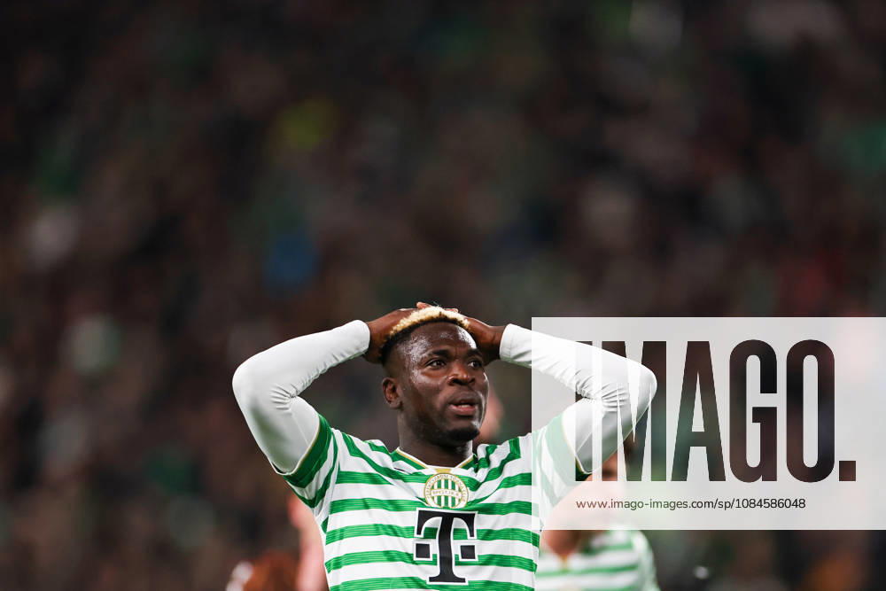 (261016) -- BUDAPEST, Oct. 16, 2026 -- Bamidele Yusuf of Ferencvaros reacts during the UEFA Europa League 2026 27 League Phase match between Ferencvaros and Viktoria Plzen in Budapest, Hungary, Oct. 15, 2026. ) (SP)HUNGARY-BUDAPEST-FOOTBALL-UEFA EUROPA LEAGUE-FERENCVAROS VS VIKTORIA PLZEN HuxZhixuan