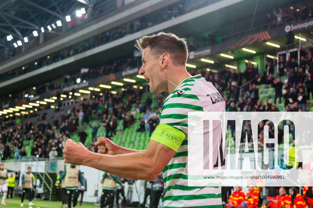 Ferencvaros v Viktoria Plzen, UEFA Europa League, Budapest, Hungary Budapest, Hungary. 15th, October 2026. Kristoffer Zachariassen (16) of Ferencvaros scores for 1-0 during the UEFA Europa League match between Ferencvaros and Viktoria Plzen at Groupama Arena in Budapest. Hungary, Budapest, Groupama Arena