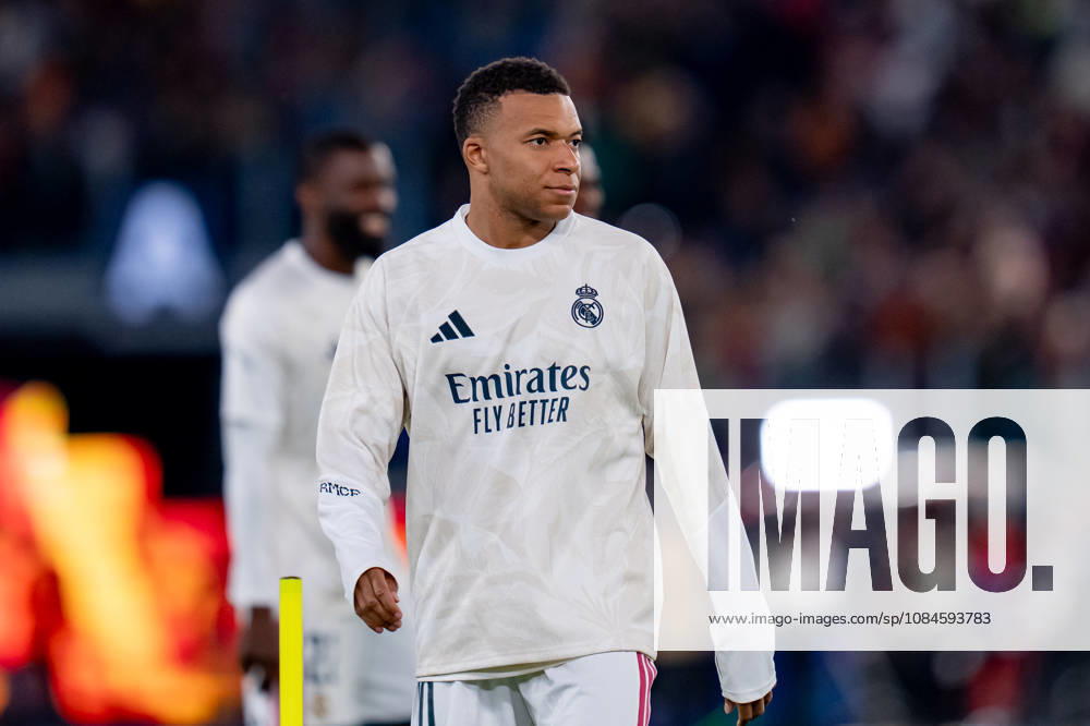 AS Roma v Real Madrid C.F. - UEFA Champions League 2026 27 League Phase MD2 Kylian Mbappe of Real Madrid CF looks on during the AS Roma v Real Madrid C.F. - UEFA Champions League 2026 27 League Phase MD2 at Stadio Olimpico on October 14, 2026 in Rome, Italy Rome Stadio Olimpico Lazio Italy
