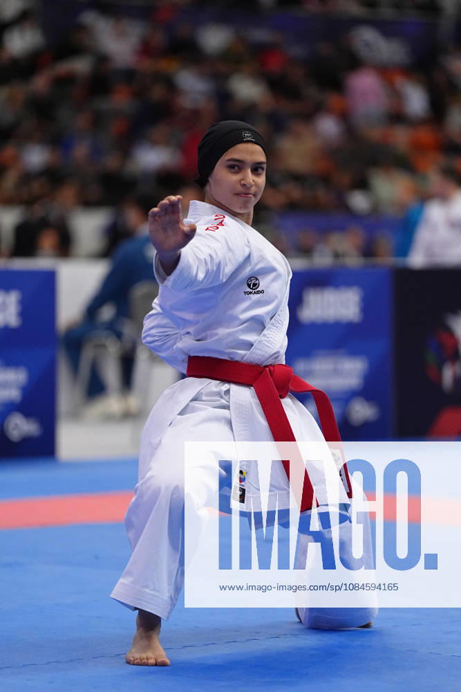 2026 World Cadet, Junior & U21, U 21 Karate Championships BIELSKO-BIALA, POLAND - OCTOBER 16: Jana Kassem of Egypt performs during the cadet female individual kata elimination at the 2026 World Cadet, Junior & U21 Karate Championships at Hala Pod Debowcem on October 16, 2026 in Bielsko-Biala, Poland. Bielsko-Biala Hala Pod Debowcem Poland